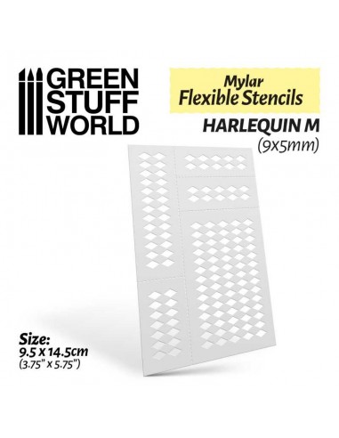 POCHOIRS FLEXIBLES - ARLEQUIN M (9X5MM)