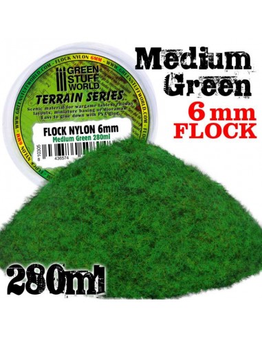 Herbe Statique 6 mm - Vert Moyen - 280m
