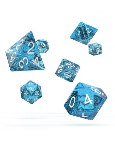 Dés RPG-Set Speckled - Bleu clair (7)