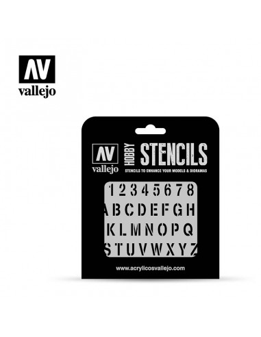 Vallejo Pochoir Stamp Font